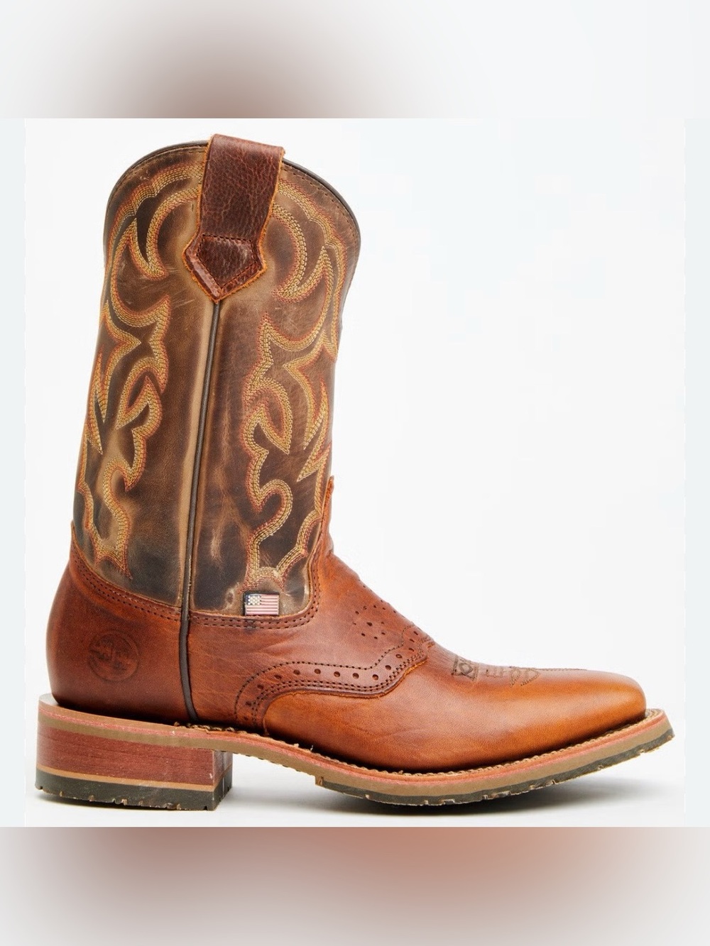 Double H Men’s Domestically Saddle Vamp Boots Size 8